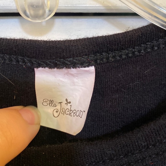 Ella Jackson Baby Girl Little Black Costume Onesie One Piece and Bow 0-6 Months - Picture 2 of 4